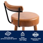 Kit 2 Banquetas Altas Napoles Couríssimo Amarula - Loja Sheep