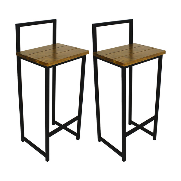 Kit 2 Banquetas Altas Para Balcão - Estilo Industrial