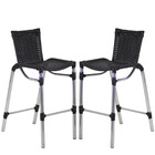 Kit 2 Banquetas Alumínio Fortaleza Alta Para Balcão Cozinha B