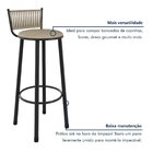 Kit 2 Banquetas Assento Estofado Para Cozinha Bete Rami/pérola