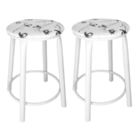 Kit 2 Banquetas Baixa Banco Cozinha Americana Balcão Bar Aço