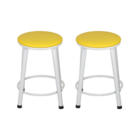 Kit 2 Banquetas Baixa Banco Cozinha Americana Balcão Bar Aço