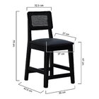 Kit 2 Banquetas Baixa/cadeira Gabi Madeira Maciça Encosto Tel