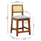 Kit 2 Banquetas Baixa/cadeiras Gabi Madeira Maciça Encosto Te