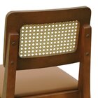 Kit 2 Banquetas Baixa/cadeiras Gabi Madeira Maciça Encosto Te