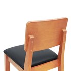 Kit 2 Banquetas Baixa/cadeiras Lyon Madeira Maciça Encosto An