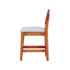 Kit 2 Banquetas Baixa/cadeiras Lyon Madeira Maciça Encosto An