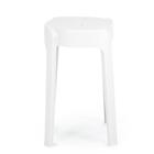 Kit 2 Banquetas Baixa Empilhável Nordica - Branco