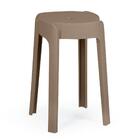 Kit 2 Banquetas Baixa Empilhável Nordica - Marrom