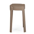 Kit 2 Banquetas Baixa Empilhável Nordica - Marrom