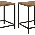 Kit 2 Banquetas Baixas Industrial Steel Quadra  Vermont/preto