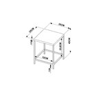 Kit 2 Banquetas Baixas Industrial Steel Quadra  Vermont/preto