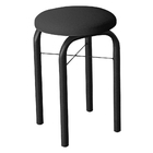 Kit 2 Banquetas Baixas Para Cozinha Em Aço Manu Sintético I01