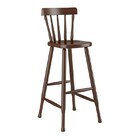 Kit 2 Banquetas Bar Alta Madeira Maciça Castanho - Piratini