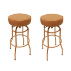 Kit 2 Banquetas Bar Altura 74cm Giratória Cobre Assento Cobre