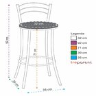 Kit 2 Banquetas Bc26-a A103 Cromada/azul