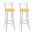 Kit 2 Banquetas Bc26-a A105 Cromada/amarela