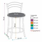 Kit 2 Banquetas Bc26-c A103 Cromada/azul