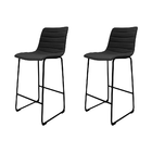 Kit 2 Banquetas Berlim Preta Vintage