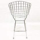 Kit 2 Banquetas Bertóia Cromada Assento Branco Altura 60cm -