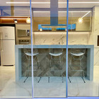 Kit 2 Banquetas Bertóia Cromada Assento Branco Altura 60cm -