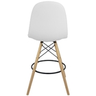 Kit 2 Banquetas Botonê Eiffel Assento Couro Base Fixa Madeira