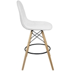 Kit 2 Banquetas Botonê Eiffel Assento Couro Base Fixa Madeira