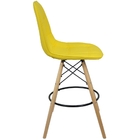 Kit 2 Banquetas Botonê Eiffel Assento Couro Base Fixa Madeira