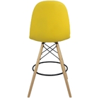 Kit 2 Banquetas Botonê Eiffel Assento Couro Base Fixa Madeira