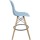 Kit 2 Banquetas Charles Eames Eiffel Wood Design Base Fixa Ma