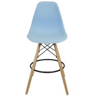 Kit 2 Banquetas Charles Eames Eiffel Wood Design Base Fixa Ma