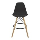 Kit 2 Banquetas Charles Eames Eiffel Wood Design Base Fixa Ma