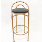 Kit 2 Banquetas Cobre Alta Assento Preto - Poltronas Do Sul