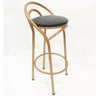 Kit 2 Banquetas Cobre Alta Assento Preto - Poltronas Do Sul