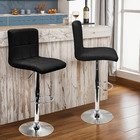 Kit 2 Banquetas Confort Gomos Estofada Couro Giratória C/ Reg