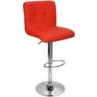 Kit 2 Banquetas Confort Gomos Estofada Giratória Vermelho