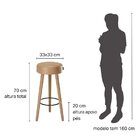 Kit 2 Banquetas Couro Sintético E Madeira Maciça Londres  Mar