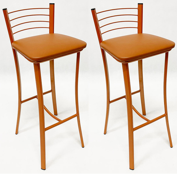 Kit 2 Banquetas Cozinha Cobre Alta Assento Cobre - Poltronas