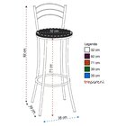 Kit 2 Banquetas Cromadas Bc26-a A110 Cromado/bege