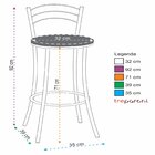 Kit 2 Banquetas Cromadas Bc26-a D410 Cromado/estampado