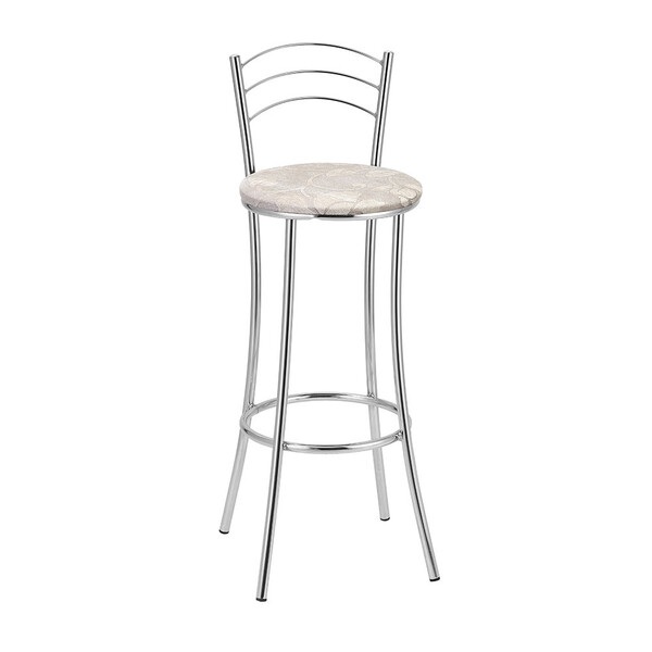 Kit 2 Banquetas Cromadas Bc26-a De Metal E Assento Espuma D15