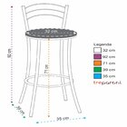 Kit 2 Banquetas Cromadas Bc26-a E509 Cromado/estampado