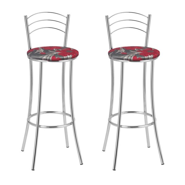 Kit 2 Banquetas Cromadas Bc26-a E509 Cromado/estampado