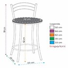 Kit 2 Banquetas Cromadas Bc26-b A110 Cromado/bege