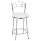Kit 2 Banquetas Cromadas Bc26-c A102 Cromado/branco
