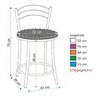 Kit 2 Banquetas Cromadas Bc26-c - E510 Cromado/azul