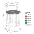Kit 2 Banquetas Cromadas Bc26-c - E522 Cromado/estampado