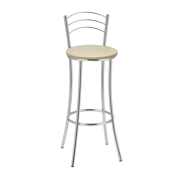 Kit 2 Banquetas Cromadas Bc26a De Metal E Assento Espuma D15