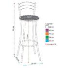 Kit 2 Banquetas Cromadas Bc26a De Metal E Assento Espuma D15