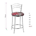 Kit 2 Banquetas Cromadas Bc26c De Metal E Assento Espuma D15